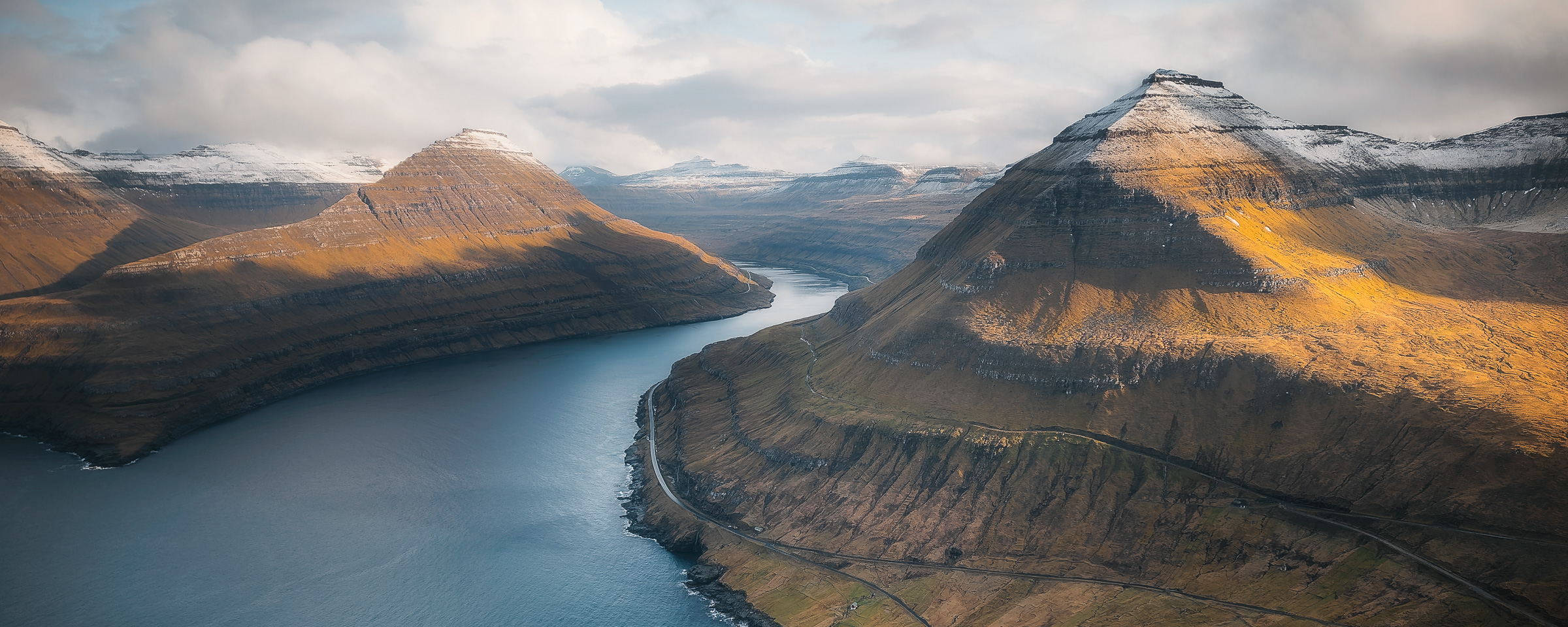 Green cliffs and coastal scenery in the Faroe Islands